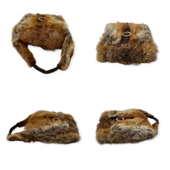 Vintage Fur bag with buckle closure, Brown multi - Picture 5 of 15